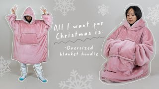 Make an oversized quotblanketquot hoodie with me  Great holiday gift idea [upl. by Anselmi]