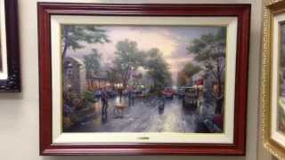 Thomas Kinkade Painting Carmel Sunset on Ocean Ave Thomas Kincade For Sale [upl. by Chilt450]