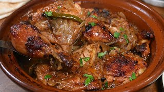 طبخة طاجن الدجاج بالبصل من ألذ الأكلات السهلة Cooking chicken with onions SO delicious and EASY [upl. by Odnama]