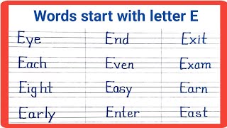 words start with letter E  learn e letter words viralvideo [upl. by Olegna538]