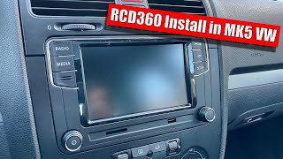 Installing a RCD360 Radio in a Mk5 VW Jetta [upl. by Luap]