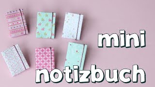 Mini Notizbuch basteln mit Papier [upl. by Tongue]