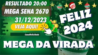 🍀MEGA SENA DA VIRADA  CONCURSO 2670  31122023 [upl. by Anitsyrhc]