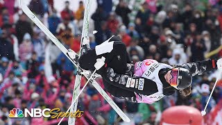 American Olivia Giaccio earns first World Cup win in moguls season opener  NBC Sports [upl. by Nauqram]