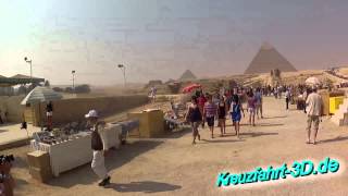 Pyramiden von Giseh  Gizeh  Giza sowie Sphinx im Rahmen AIDA Ausflug PSD03 [upl. by Mond]