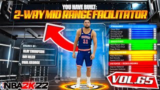 BEST 2 WAY MID RANGE FACILITATOR BUILD ON NBA 2K22 RARE BUILD SERIES VOL 65 [upl. by Elberfeld]