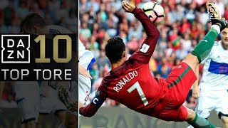 Top10 WMQualiGala mit Cristiano Ronaldo Isco und Co  Top 10 Tore  WMQuali  DAZN [upl. by Ker749]