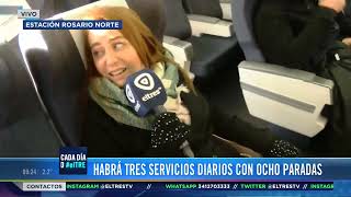 El tren metropolitano RosarioCañada de Gómez a partir del lunes comenzará a trasladar pasajeros [upl. by Margette]