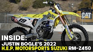 Inside Justin Bogles 2022 HEP Motorsports Suzuki RMZ450 [upl. by Salvidor]