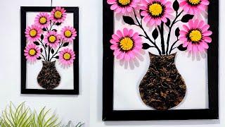 Amazing paper wall hanging  Best Paper craft for home decoration  Paper flowers wall decoration [upl. by Pine]