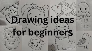 Drawing ideas  cute drawing  Aesthetic drawing ideas  part2 [upl. by Oek]