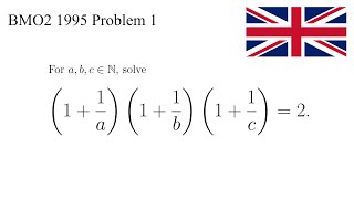 Symmetric Diophantine Equation  British Mathematical Olympiad 1995 Problem 1 [upl. by Wivinia]