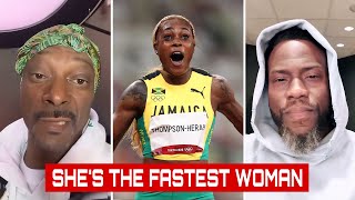 Snoop Dogg amp Kevin Hart Break Silence About Elaine Thompson “Fastest Woman Alive” [upl. by Etnovaj]