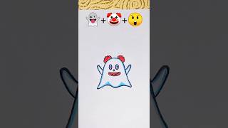 Combine Three Emoji👻🤡😲Mix Emoji DrawingEmoji Satisfying Creative Artyoutubeshort trendingshort [upl. by Ellehcor724]