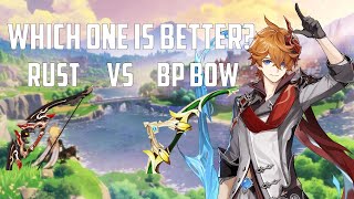 Rust VS BP Bow Viridescent Hunt What is better Tartaglia  Childe Damage Testing  Genshin Impact [upl. by Whittemore]