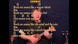 Wagon Wheel  Ukulele Cover Lesson in G with ChordsLyrics [upl. by Bettye]