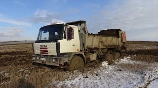 ZAPADLÁ TATRA 815  VÝJEZD PO DOFOUKÁNÍ MĚCHŮ HNOJENÍ  ORBA [upl. by Aikahc186]