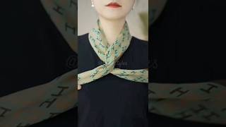 how to wrap scarf scarfstyles scarftie scarftutorial shorts [upl. by Oryaj]