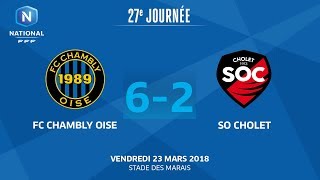 J27  FC Chambly O  SO Cholet 62 le replay I National FFF 2018 [upl. by Oir]