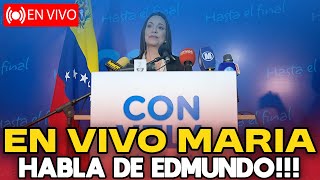 🔴URGENTE MARIA CORINA MACHADO SE DIRIGE A VENEZUELA SOBRE LA SALIDA DE EDMUNDO GONZALEZ A ESPAÑA [upl. by Ecirtam]