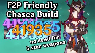 F2P Chasca Build FIRST EVER MultiElement DPS  Genshin Impact [upl. by Anoed]