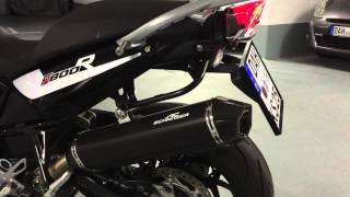 BMW F 800 R AC SCHNITZER STEALTH AUSPUFF [upl. by Idaline89]