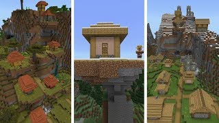 BEST MOUNTAIN VILLAGES SEEDS for MINECRAFT 112 Minecraft Bedrock Edition Seeds [upl. by Nae]