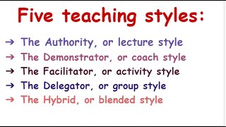 Teaching styles FPSC TEACHING TECHNIQUES  AUTHORITY STYLE [upl. by Landsman]