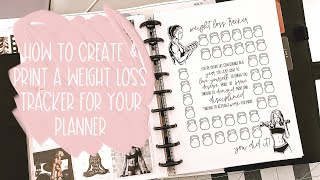 How to create a weight loss tracker for your Happy Planner [upl. by Otsuaf776]