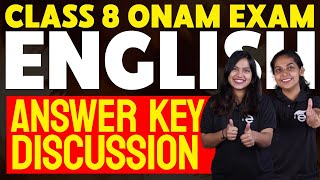 Class 8 Onam Exam  English Answer key Discussion  Eduport [upl. by Ttayh]