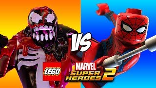 Carnom VS Spiderman LEGO Marvel Super Heroes 2 Battle Arena Gameplay [upl. by Nosrak]