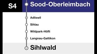 SZUZVV Ansagen  S4  Zürich HB – Sihlwald [upl. by Herahab]