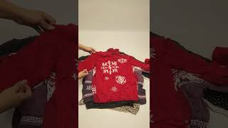 Minimalist Christmas Sweaters E102520021 38 pcs 38 lbs Wholesale at Tiedemann Globe [upl. by Anattar228]