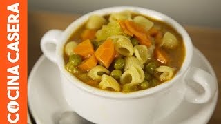 Sopa Minestrone Recetas de pasta fáciles [upl. by Cassella33]