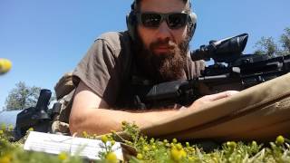 Shooting 324 yards on steel w 145 AR15 and ACOG TA31 [upl. by Azilem]