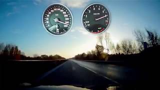 BMW 116i F20 250 kmh Top Speed Run Autobahn view [upl. by Ahsille]