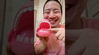 Crocodile teeth challenge🤣🤣🤣 [upl. by Elacim979]