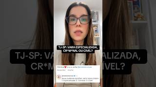 TJSP VARA ESPECIALIZADA CRMNAL OU CÍVEL concursotjsp escreventetjsp concursos direito tjsp [upl. by Amalee]