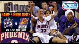 Sacramento Kings at Phoenix Suns  Full Highlights  2001 Playoffs Round 1 Game 3 [upl. by Ferrand]