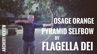 Osage Orange Pyramid Bow by Flagella Dei  Review [upl. by Anahcar]