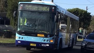 Transit Systems 1233 Volvo B7RLE Volgren CR228L 804 To Parramatta [upl. by Aleil]