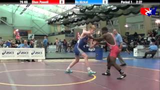 Shon Powell vs Bo Nickal at 2013 ASICS FILA Cadet Nationals  GR [upl. by Claire]