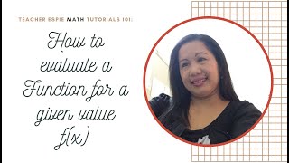 How to evaluate a function for given value Pre Calculus Teacher Espie [upl. by Bullough533]