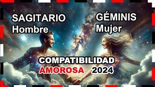 Compatibilidad Amorosa 2024 Géminis Mujer y Sagitario Hombre 🌟💖 géminis sagitario predicciones [upl. by Vitale]