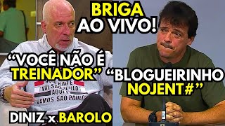 BRIGA AO VIVO BAROLO CRITICA DINIZ E GERA CONFUSÃO EM PROGRAMA [upl. by Larimer]