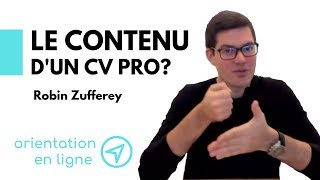 Comment faire un CV professionnel Le contenu [upl. by Nirrej]