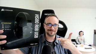 Corsair HS80 RGB USB  Test dun MicroCasque Filaire PC et PlayStation Dolby 71  Un must [upl. by Eseekram182]