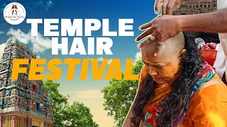 Temple Raw Indian hair Head shave Festival Temple hair factory [upl. by Schlenger]