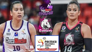 PVL LIVE  CHOCO MUCHO vs AKARI CHARGERS I LIVE SCORES and COMMENTARY [upl. by Derrej]