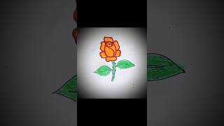 How to draw a rose easy with letter S shorts viral drawing nicedrawing [upl. by Siurad65]